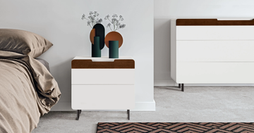 UN401-DI - Rectangular wooden bedside table with drawers by Tarocco Vaccari Group - view 3